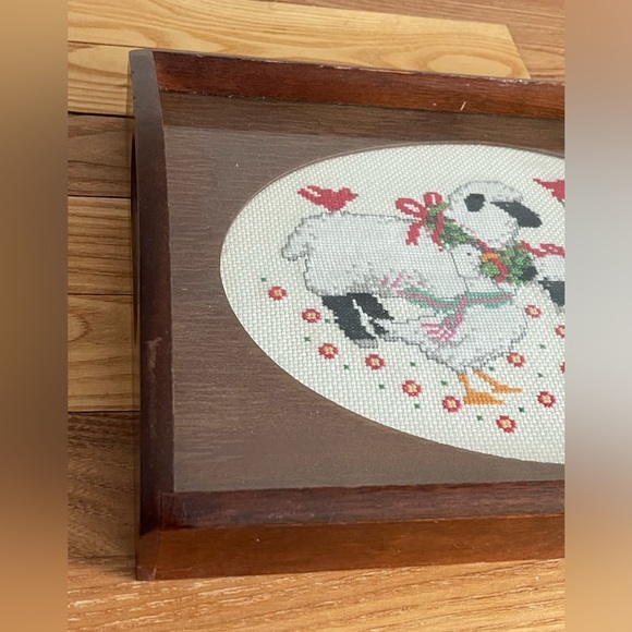 Vintage Crossstitch Decorative Tray - Picture 3 of 8